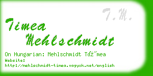 timea mehlschmidt business card